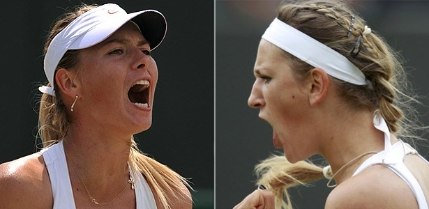 Maria Sharapova e Victoria Azarenka soltam gritos e irritam no torneio de Wimbledon - Carl de Souza/AFP e Eddie Keogh/Reuters