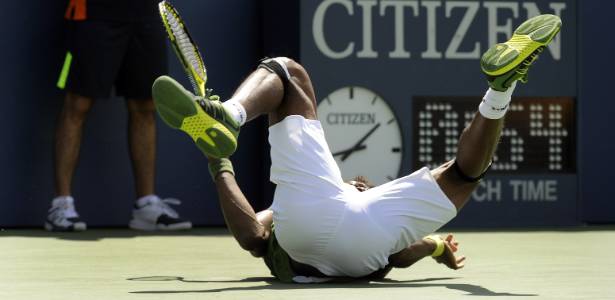 Com saltos, Monfils deu show na segunda rodada do Aberto dos EUA, mas foi derrotado - Timothy A. Clary/AFP