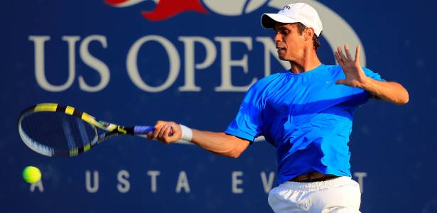 Rogerinho teve torcida contra e não incomodou Alex Bogomolov Jr. no US Open - Chris Trotman/Getty Images/AFP