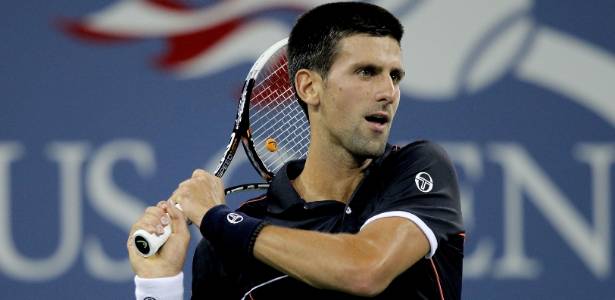 Djokovic durante jogo contra o russo Davydenko, pela terceira rodada do Aberto dos EUA - Matthew Stockman/Getty Images/AFP