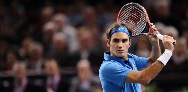 Federer venceu com facilidade o francês Richard Gasquet pelo Masters 1000 de Paris  - Miguel Medina/AFP Photo