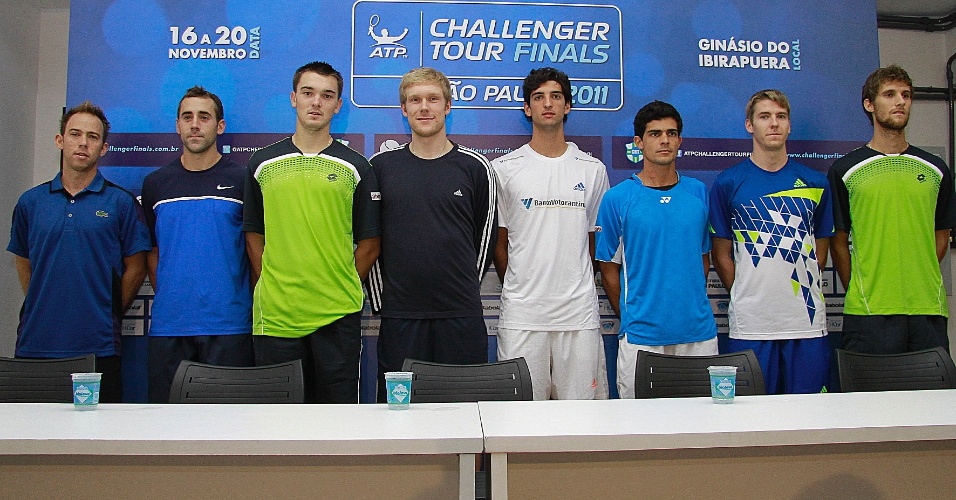Thomaz Bellucci se junta aos sete melhores tenistas de challenger no ano em foto oficial do ATP Challenger Finals (14/11/2011)