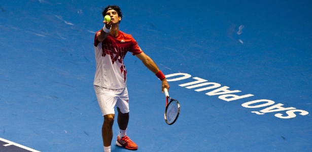 Thomaz Bellucci perdeu para Andreas Beck por 2 sets a 1 no Ibirapuera - Adriano Vizoni/Folhapress