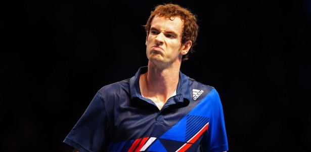 Andy Murray faz careta durante partida contra David Ferrer no ATP Finals - Leon Neal/AFP