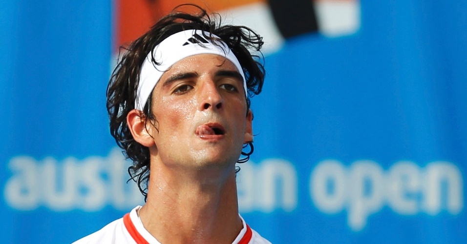 Bellucci venceu Dudi Sela, de Israel, na primeira rodada do Aberto da Austrália (17/01/2012)